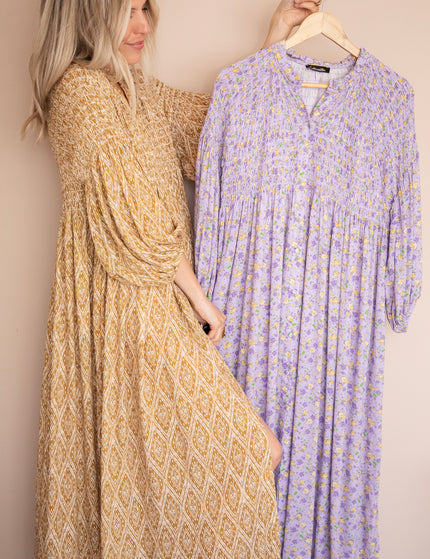Joyce Shape Mustard - Maxi Dress
