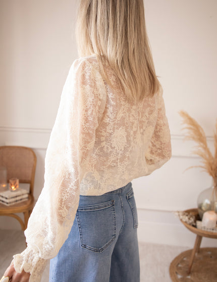 Douce Fleur Beige - Blouse