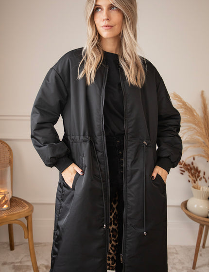 Mantel - Long Bomber Reversible - Schwarz/Leo