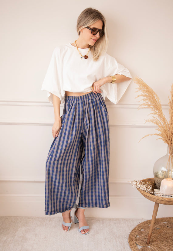 Candy Check Dark Blue - Pants
