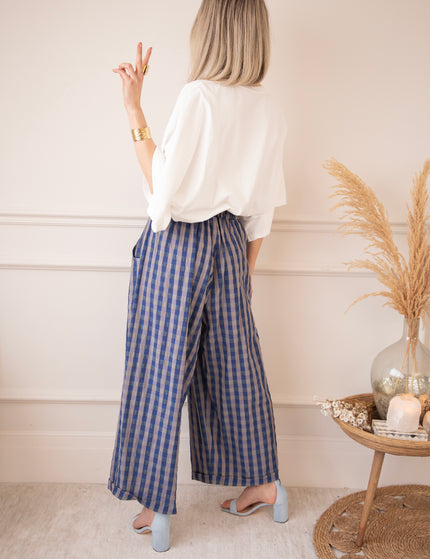Candy Check Dark Blue - Broek