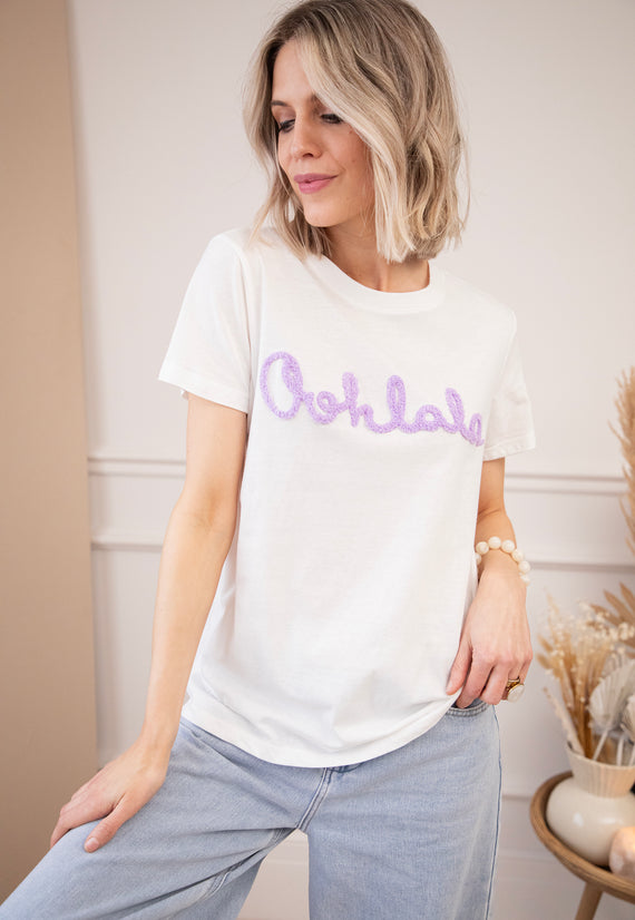 Oohlala White/Lila - T-Shirt