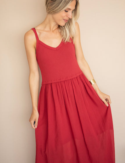 Soraya Strap Raspberry - Maxi Jurk