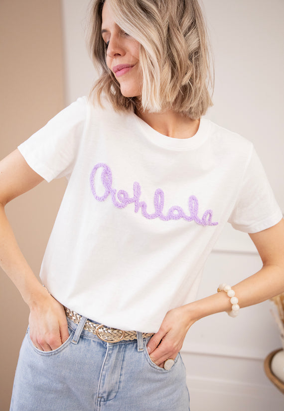 Oohlala White/Lila - T-Shirt