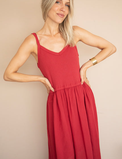 Soraya Strap Raspberry - Maxi Jurk