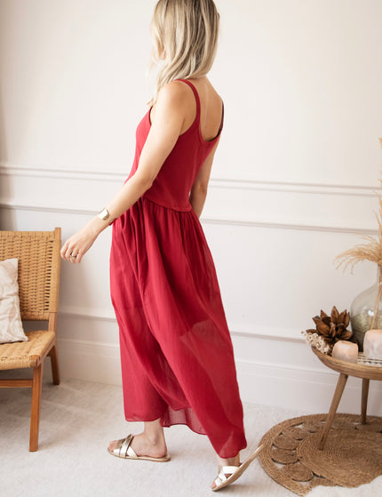 Soraya Strap Raspberry - Maxi Jurk