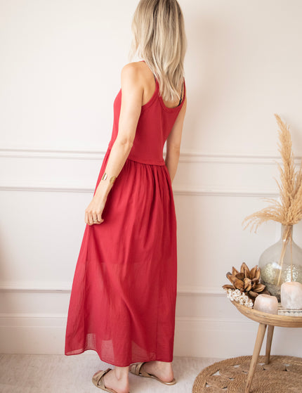 Soraya Strap Raspberry - Maxi Jurk