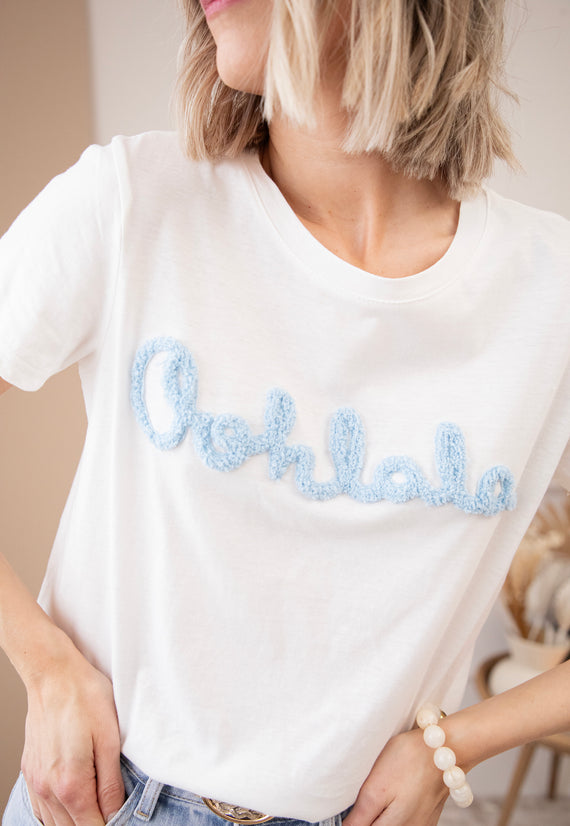 Oohlala White/Blue - T-Shirt