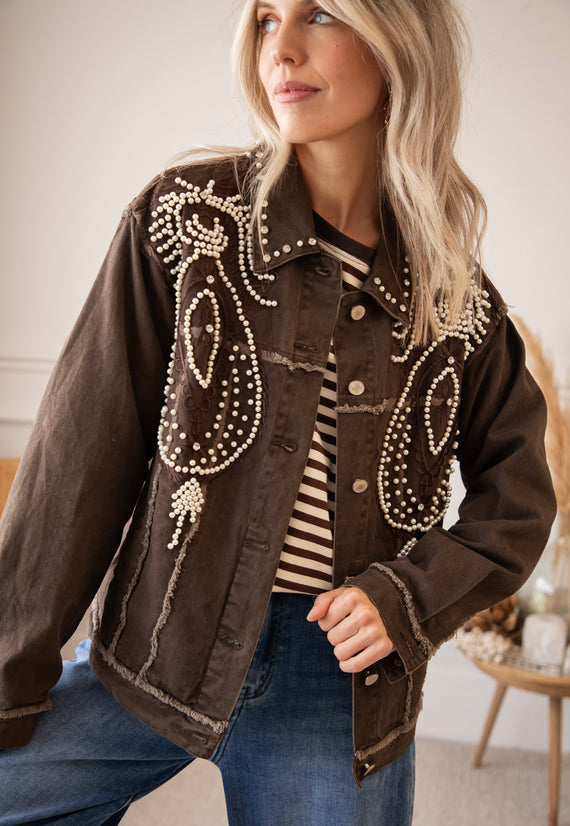 Louise Pearl Dark Brown - Jacket