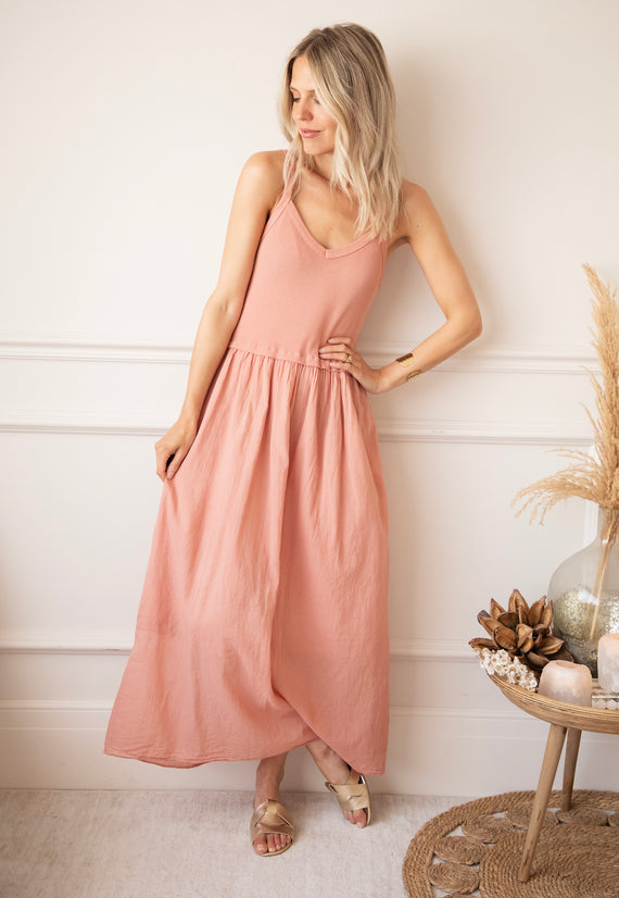 Soraya Strap Powder Pink - Maxi Jurk