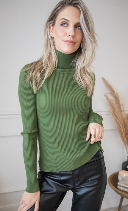 Pullover - Maxime Turtle Neck - Dunkelgrün