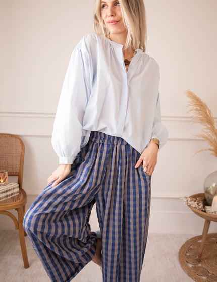 Candy Check Dark Blue - Broek