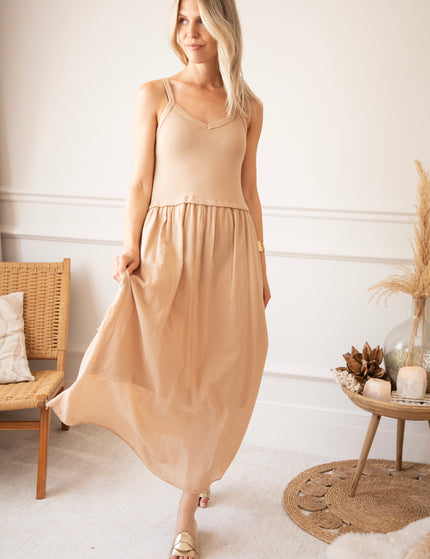 Soraya Strap Beige - Maxi Jurk