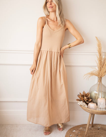 Soraya Strap Beige - Maxi Jurk