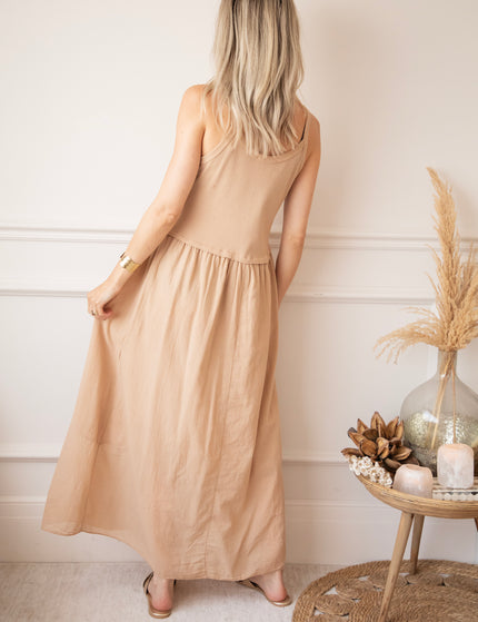 Soraya Strap Beige - Maxi Jurk