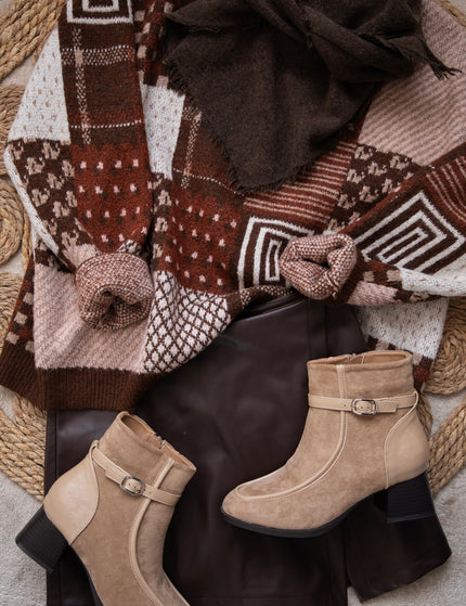 Pullover - Pattern Plaid - Choco/Bordeaux