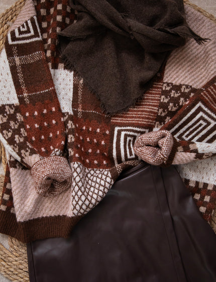 Pullover - Pattern Plaid - Choco/Bordeaux