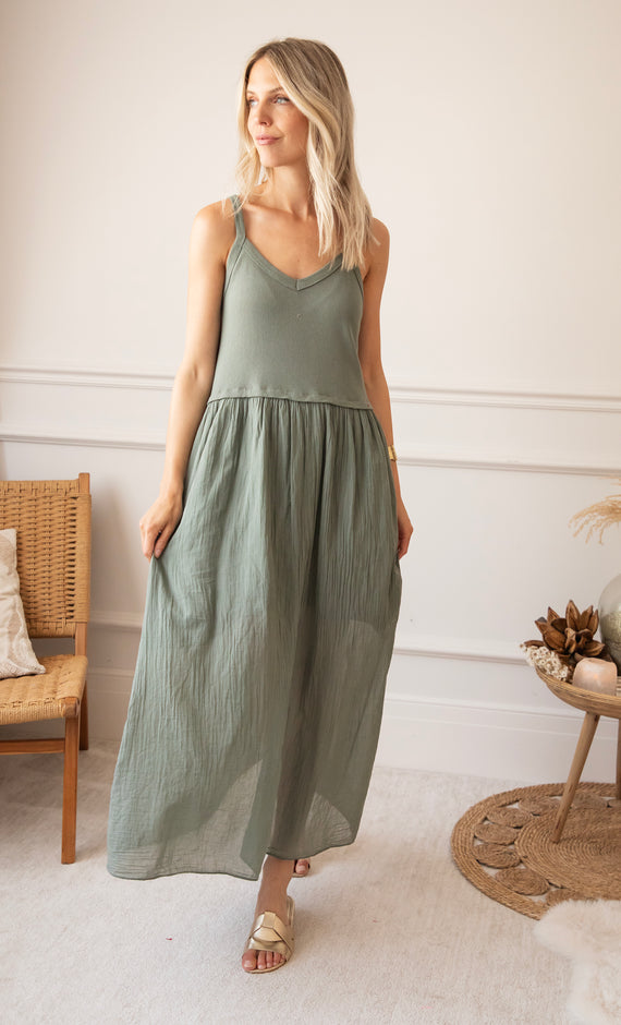 Maxikleid - Soraya Strap - Khaki