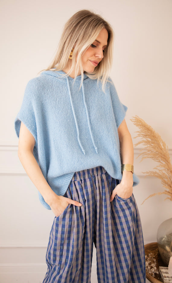 Sleeveless Ease Blue - Trui