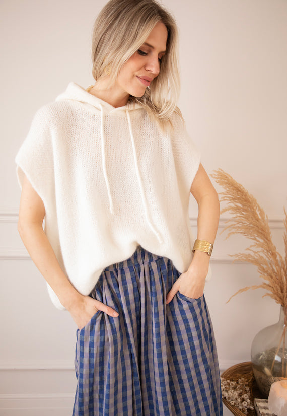 Sleeveless Ease Beige - Sweater