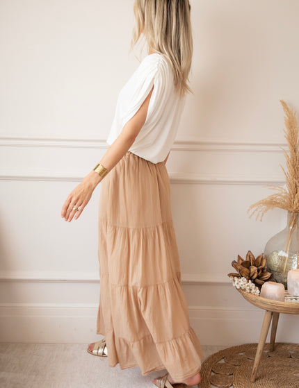 Soraya Beige - Maxi Rok
