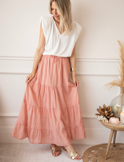 Soraya Powder Pink - Maxi Rok