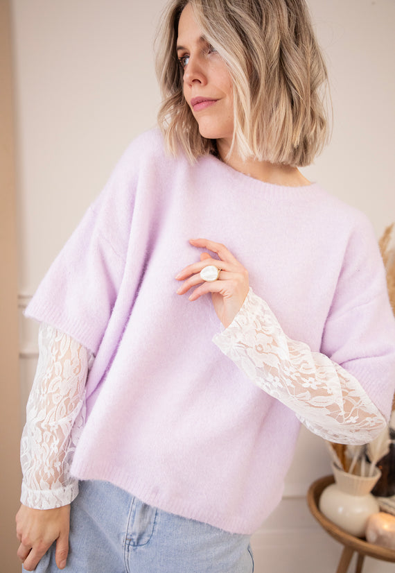 Lina Lace Knit Lila - Sweater