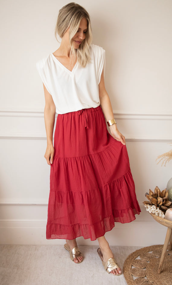 Soraya Raspberry - Maxi Rok