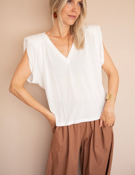 Elly Epaulettes White - Top