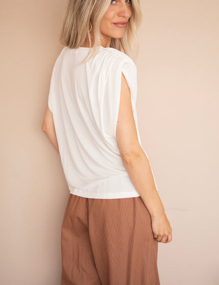 Elly Epaulettes White - Top