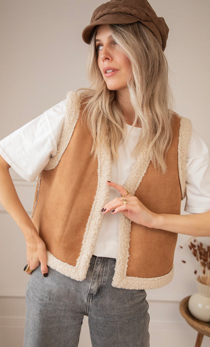 Toya Teddy Camel - Jacket/vest