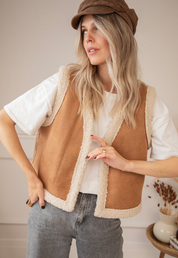 Toya Teddy Camel - Jacket/vest