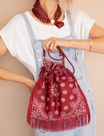 Handtasche - Bandana Bag - Bordeaux