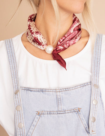 Halstuch - Pearly Paisley - Bordeaux