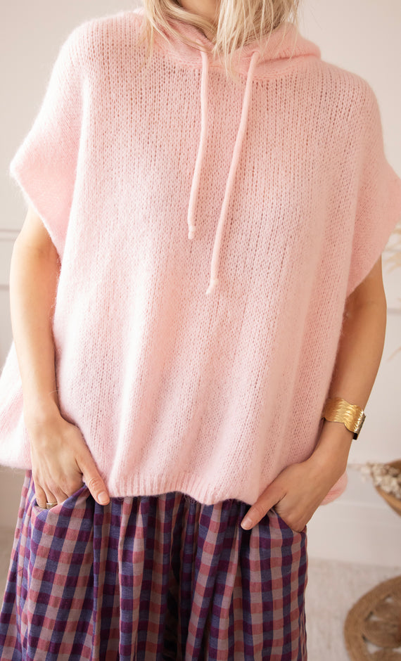 Sleeveless Ease Baby Pink - Trui
