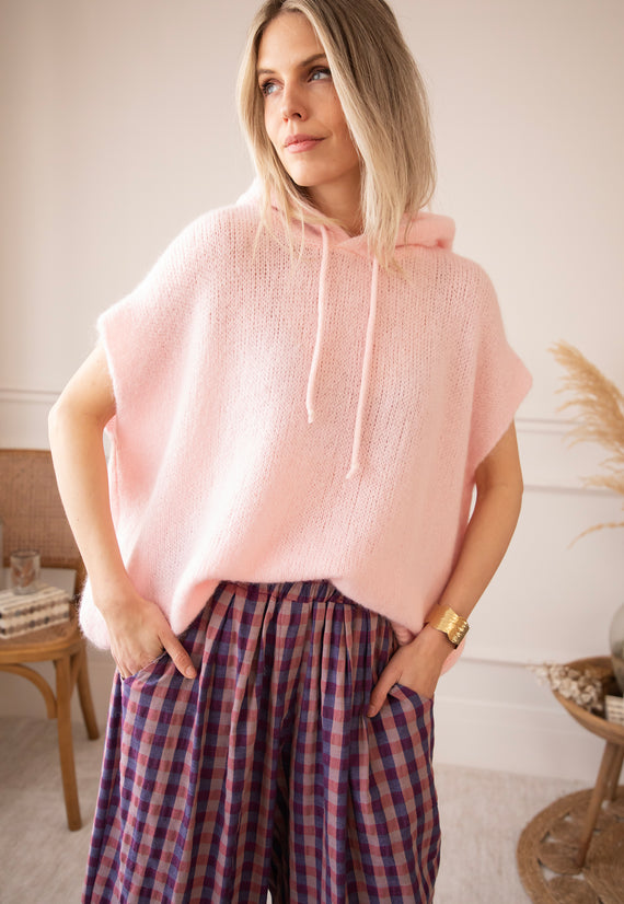 Sleeveless Ease Baby Pink - Sweater