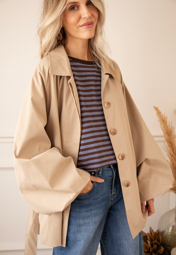 Tie The Trench Soft Taupe - Jacket