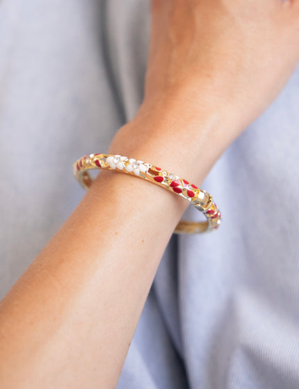 Bloom Bangle Bordeaux/White - Bracelet