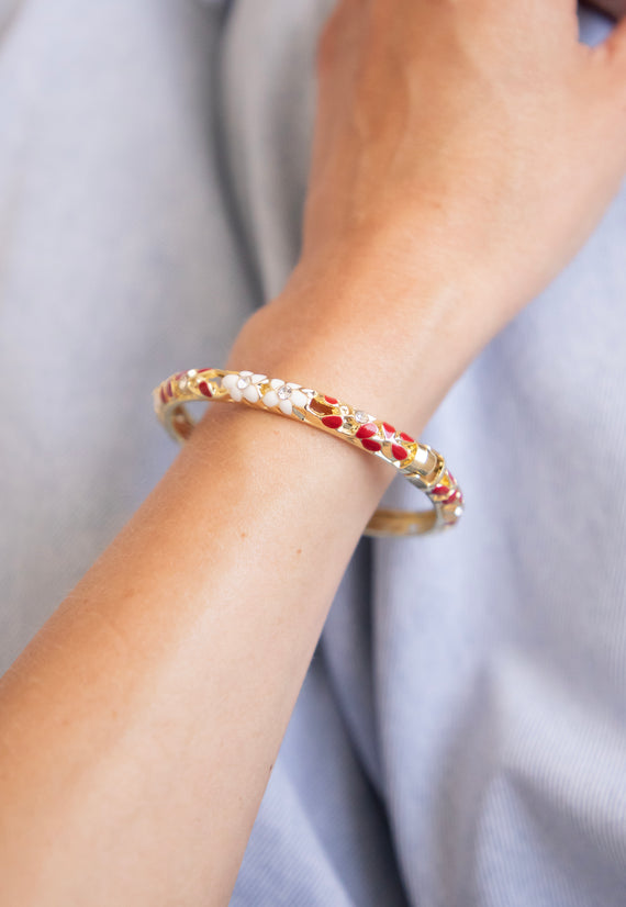 Bloom Bangle Bordeaux/White - Bracelet