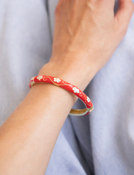 Bloom Bangle Red/White - Bracelet