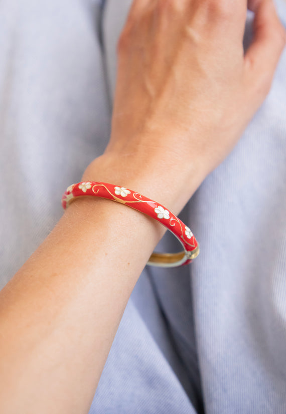 Bloom Bangle Red/White - Bracelet