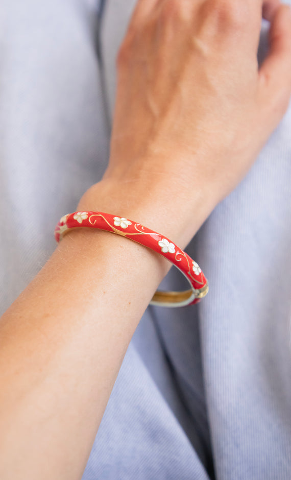 Bloom Bangle Red/White - Bracelet