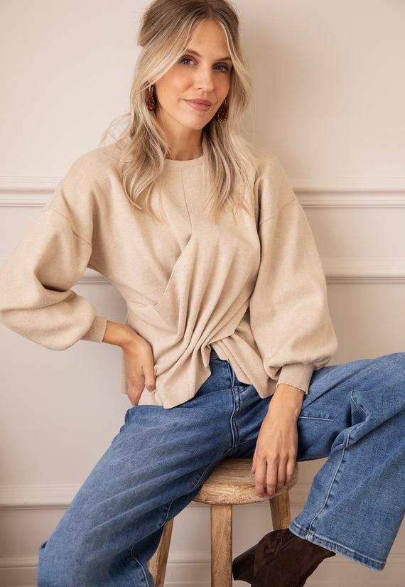 Twisted Story Beige - Sweater