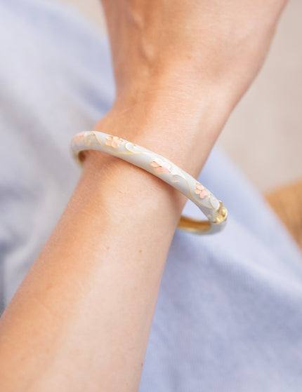 Bloom Bangle Soft Grey/Soft Pink - Bracelet