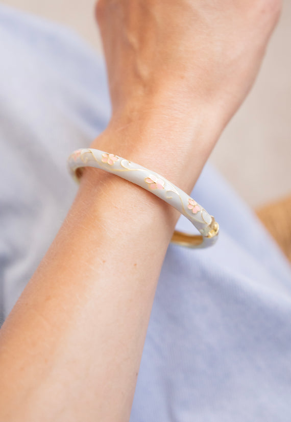 Bloom Bangle Soft Grey/Soft Pink - Bracelet