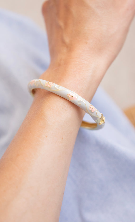 Armband - Bloom Bangle - Soft Grau/Puderrosa