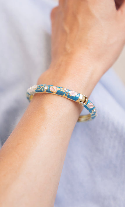 Bloom Bangle Blue/Soft Pink - Bracelet