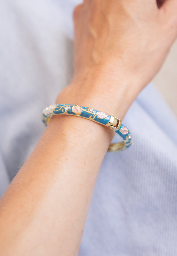 Bloom Bangle Blue/Soft Pink - Bracelet