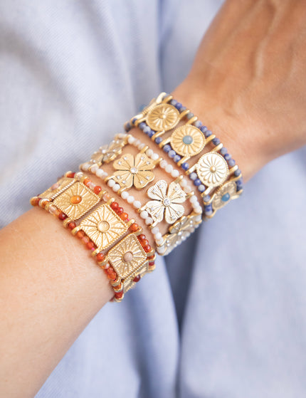 Armband - Precious Circles - Azurblau/Gold