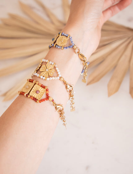 Armband - Precious Squares - Bordeaux/Gold